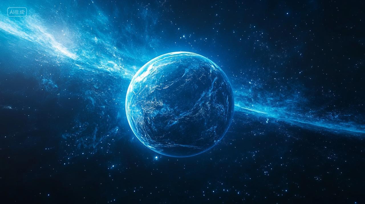 蓝色科技地球背景