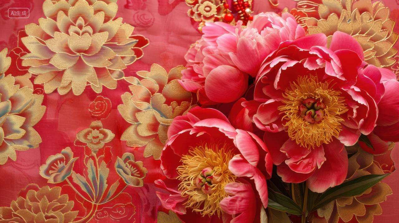 中国风牡丹花卉