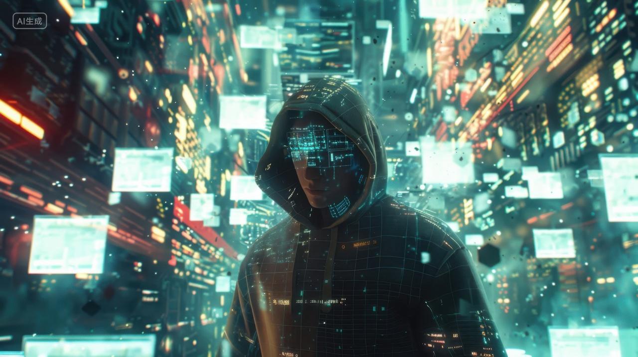 3D概念插图网络黑客控制互联网