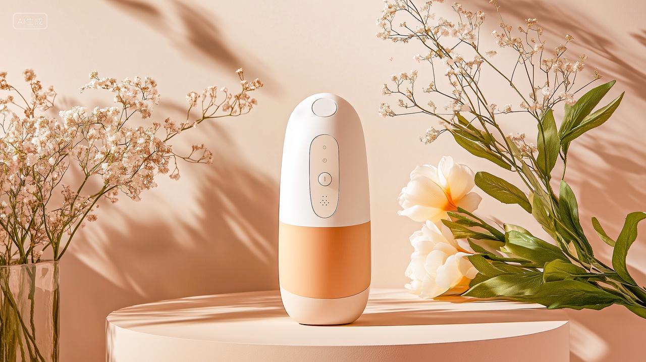 电商促销展台上的护肤品美容护肤