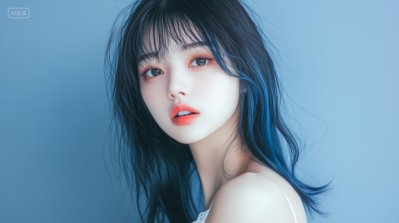 亚洲美女模特长发美女美容美发