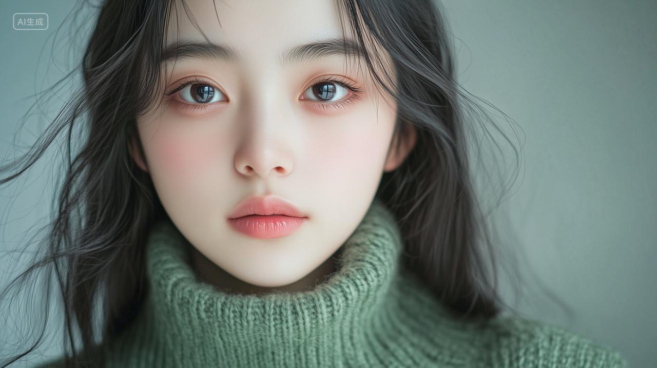 小清新美女长发美容美发电脑壁纸