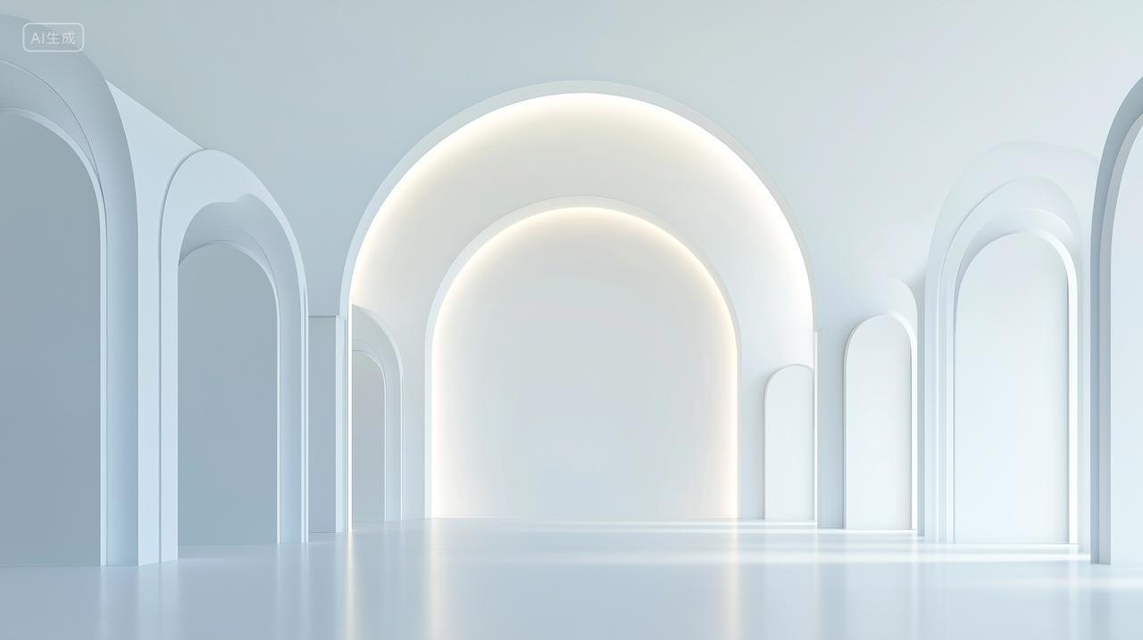 抽象白色建筑汽车宣传背景