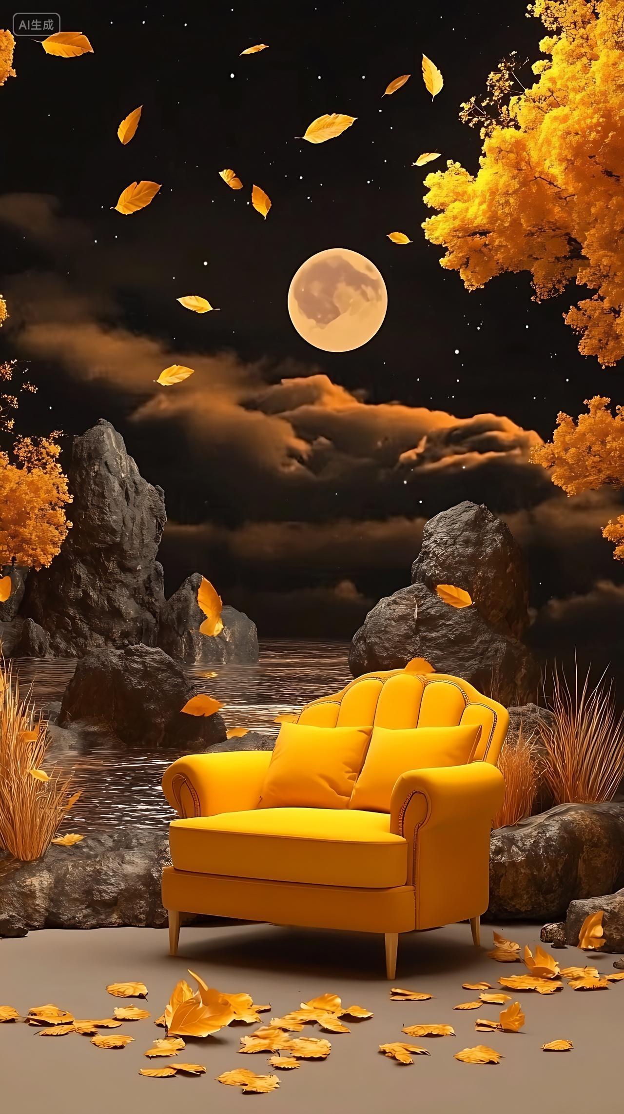 实拍风格中秋节快乐中秋节月亮实景素材