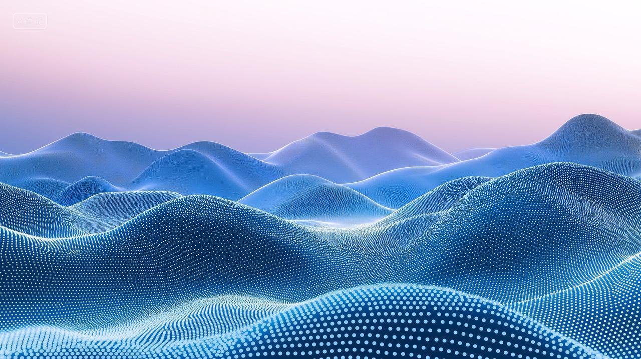 蓝色科技感粒子汽车宣传背景