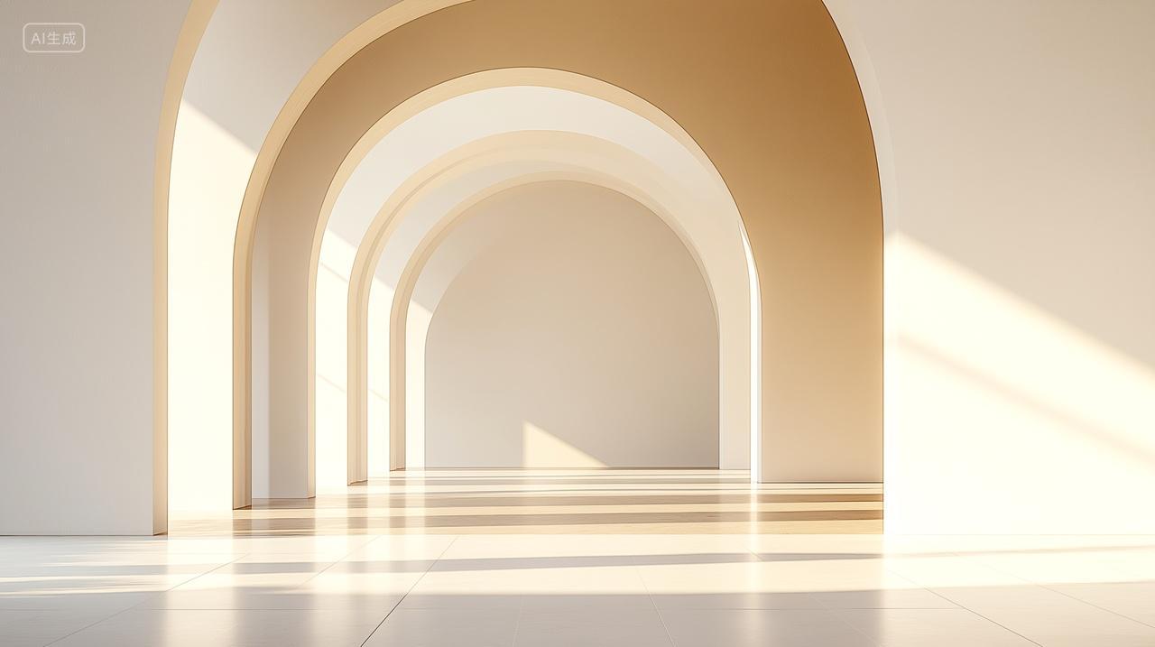 抽象拱形建筑汽车宣传背景