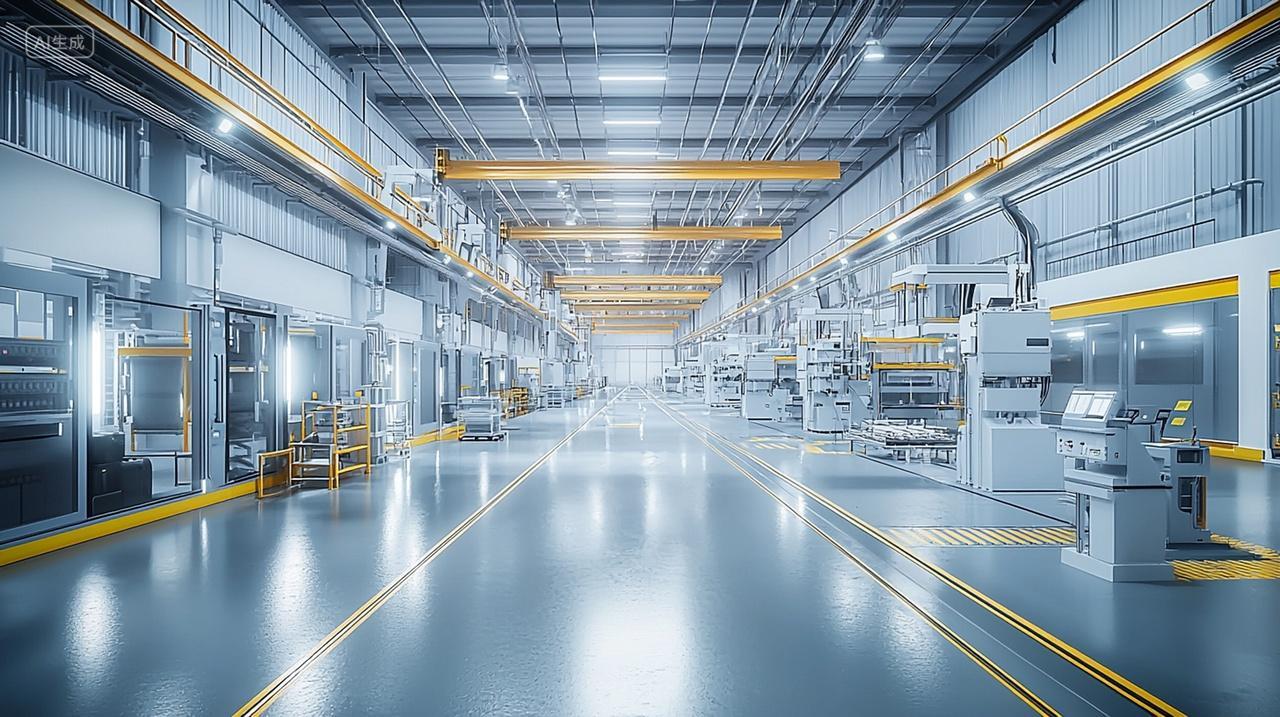 现代工业生产车间高科技制造设备