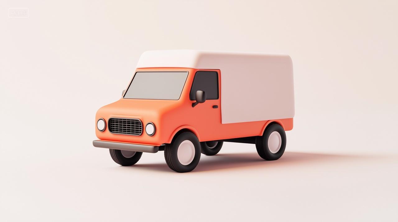 卡通3D货车运输交通工具