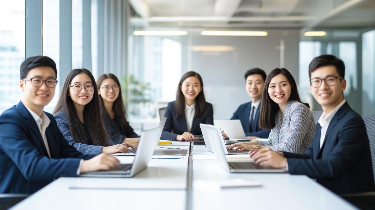 商务团队会议办公人士团队小组会议办公