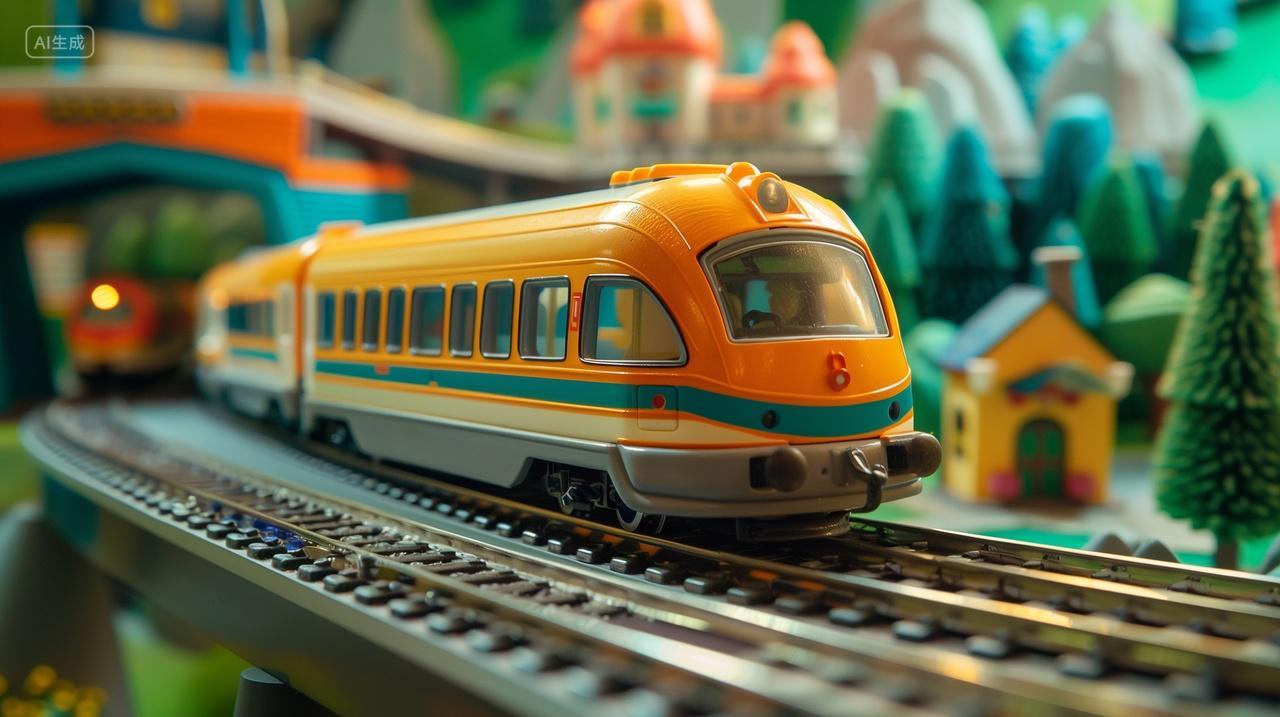 小火车的快乐旅程儿童玩具与梦幻场景