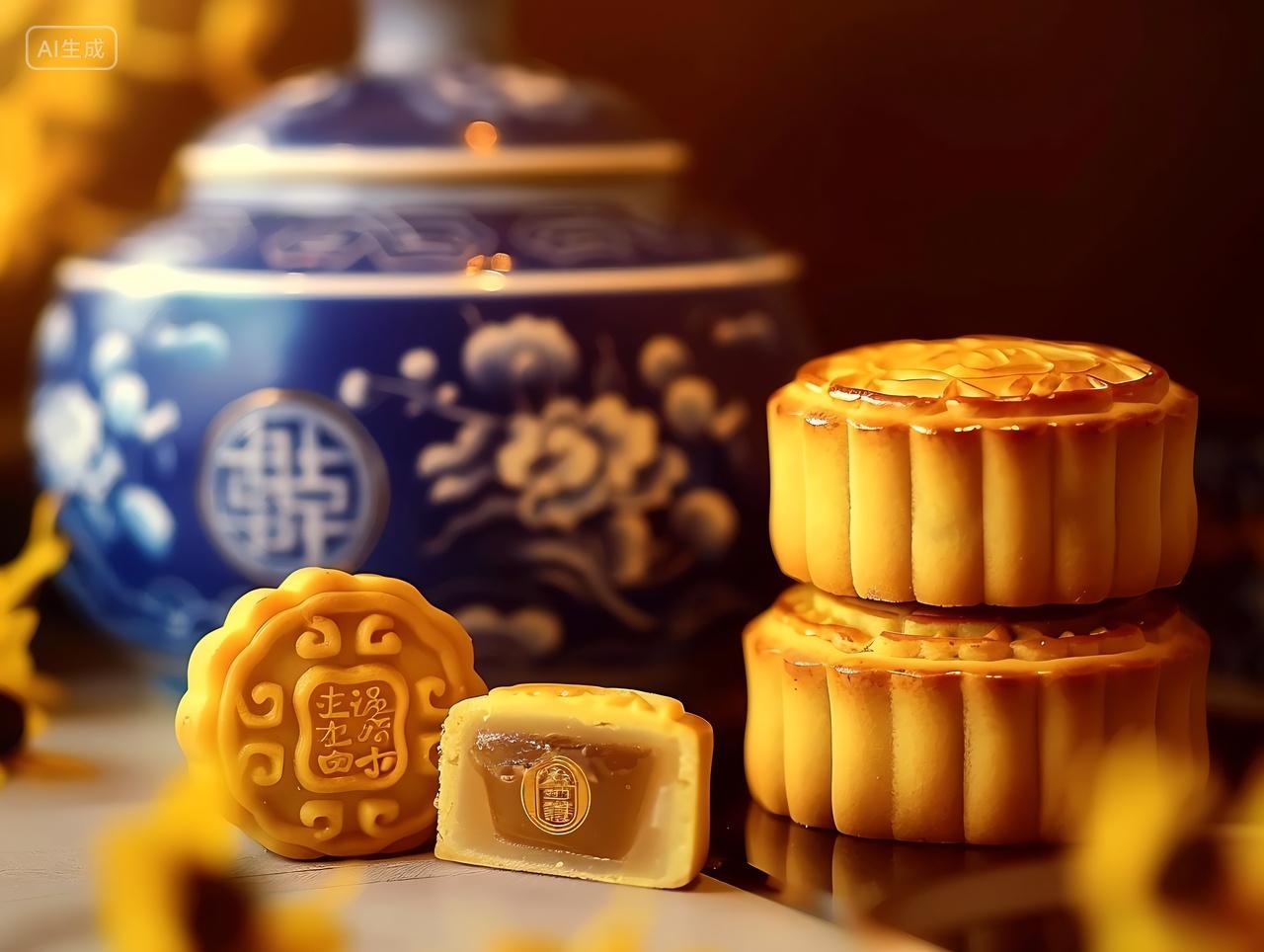 食物中秋月饼礼盒中秋节日礼盒图片