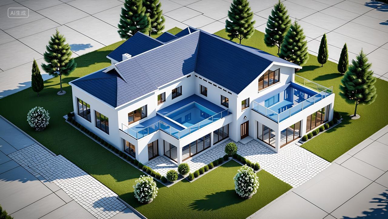 三维别墅户型设计图纸现代建筑