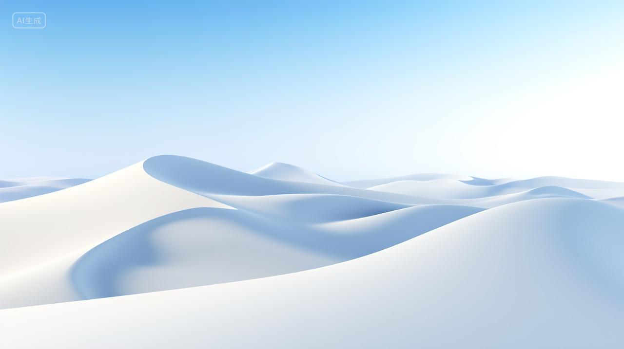 户外雪景山丘背景