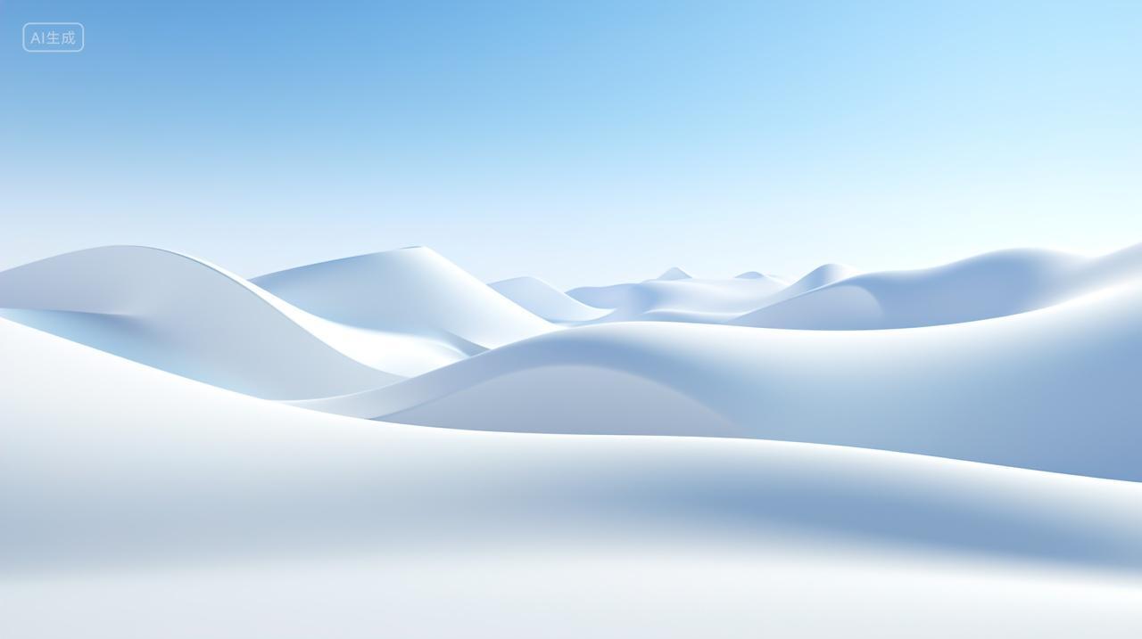 户外雪景山丘背景