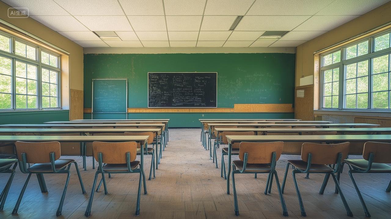 空荡的教室背景高等教育
