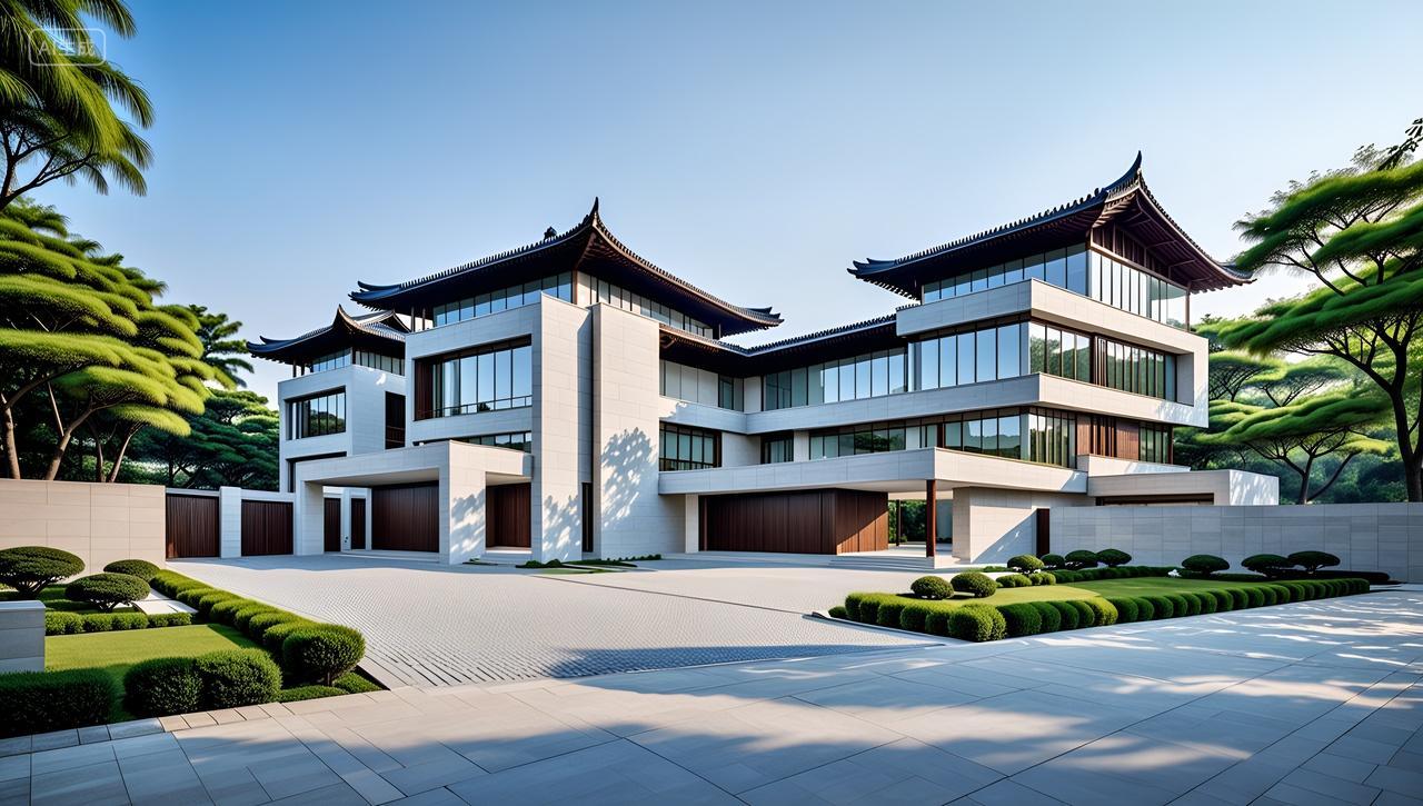 现代城市豪华别墅房子地产宣传