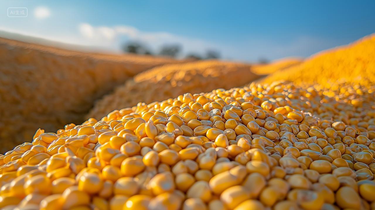 实拍成熟的玉米粒特写农业宣传