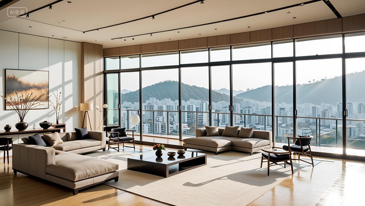 现代豪华家装设计宽敞客厅全屋订制装修