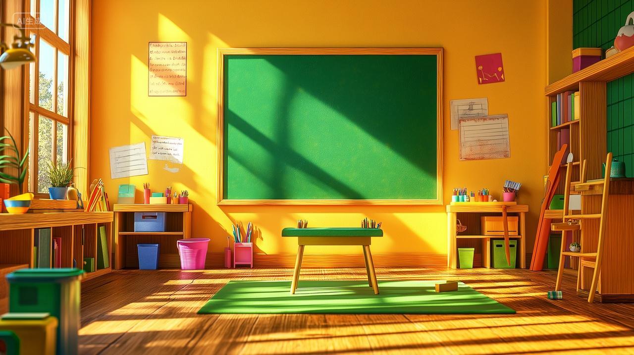 幼儿启蒙教育小学教室场景背景