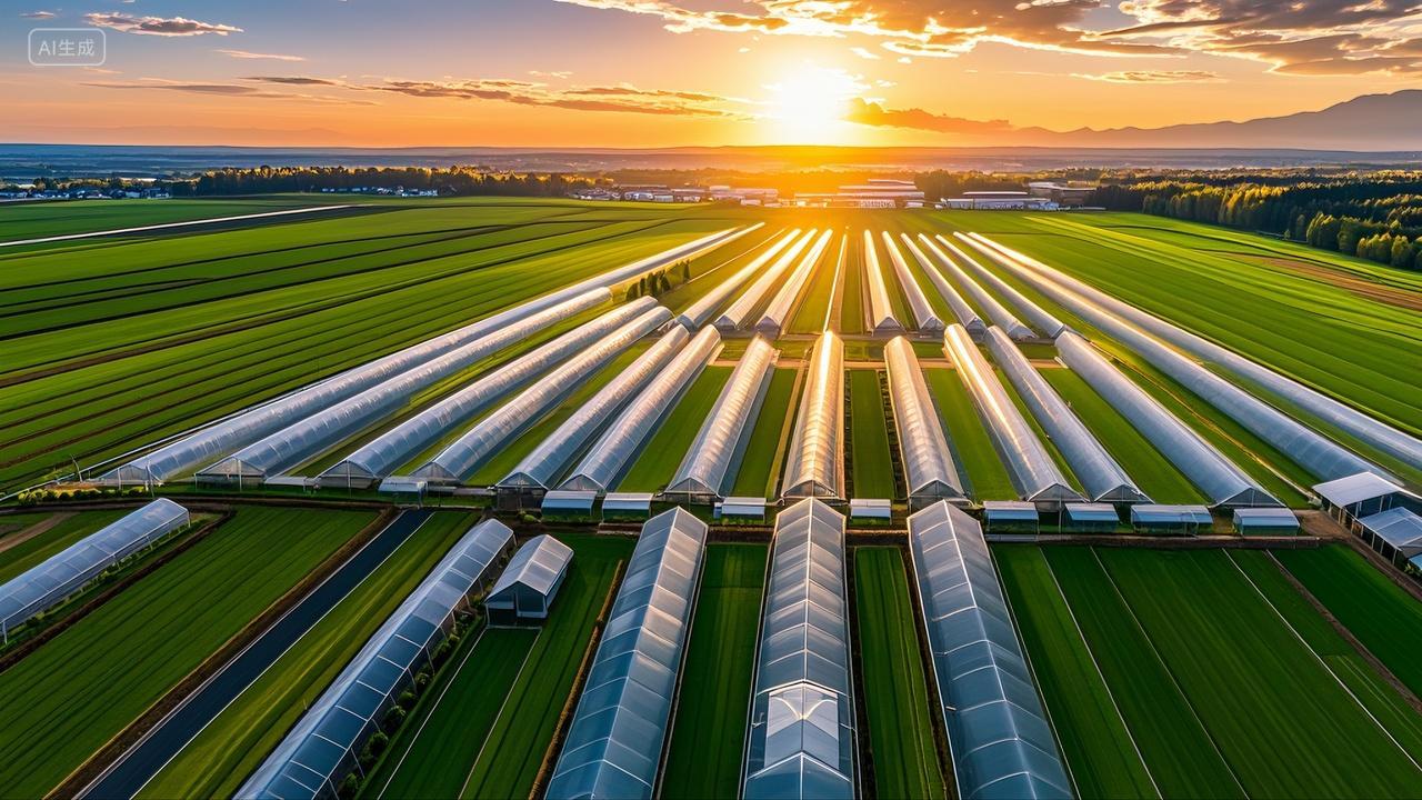 绿色农业温室大棚基地农业宣传农业发展