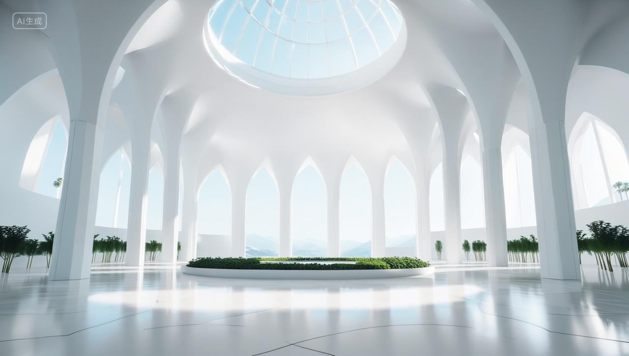 抽象西方古堡建筑地产宣传