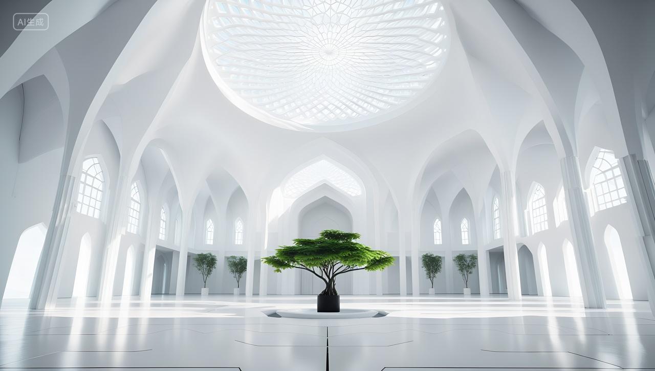 抽象西方古堡简约城市建筑地产宣传