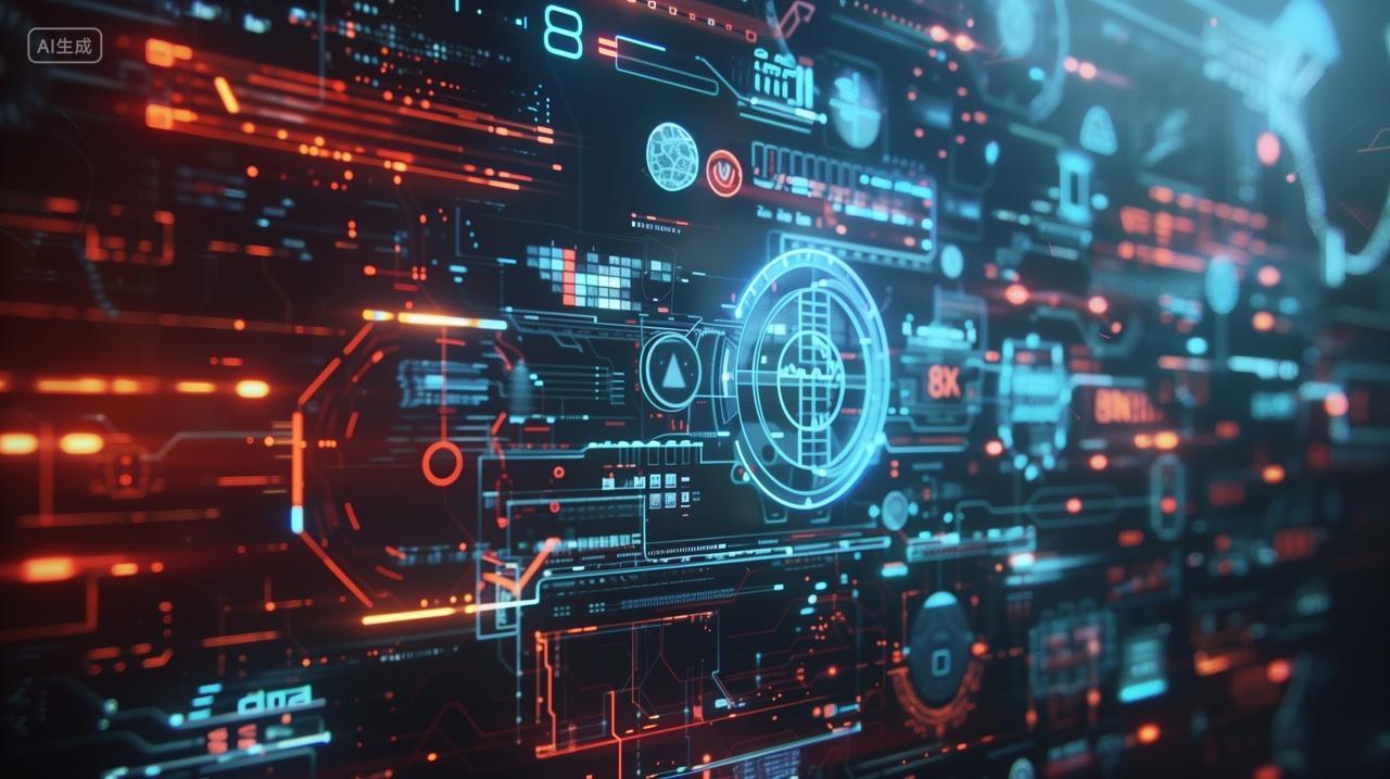 现代科技感十足的电子界面与电路图