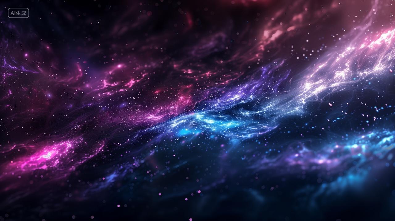 流动的星空充满梦幻和神秘背景图