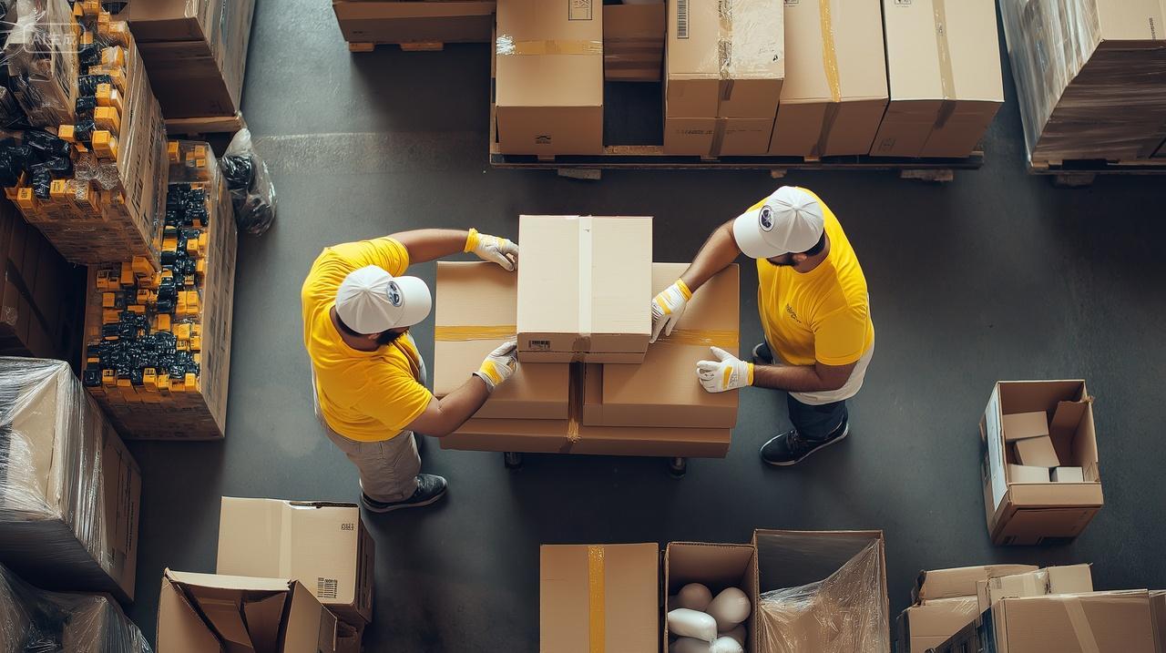 仓库物流人员搬送物流装货卸货运输行业