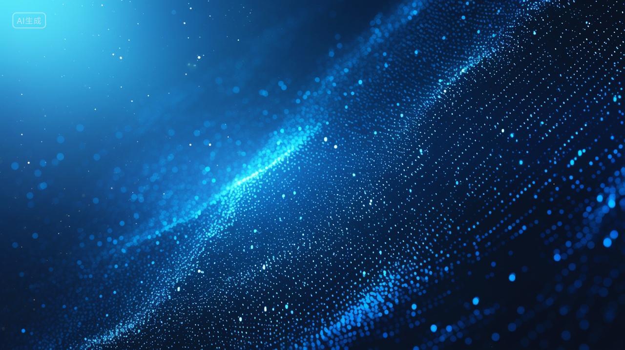 商务蓝色科技粒子装饰背景