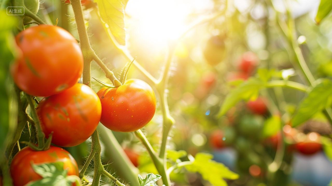 实拍蔬菜大棚番茄西红柿菜园果园采摘水果蔬菜
