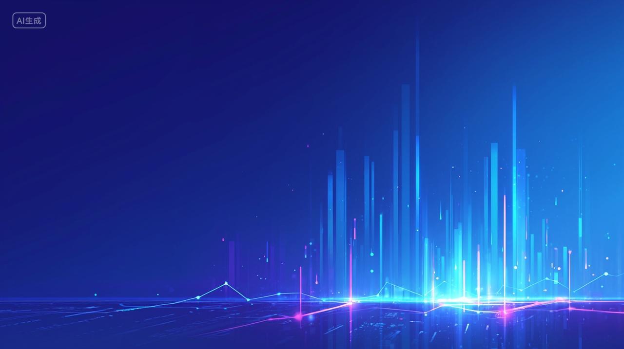 商务蓝色科技数据折线背景