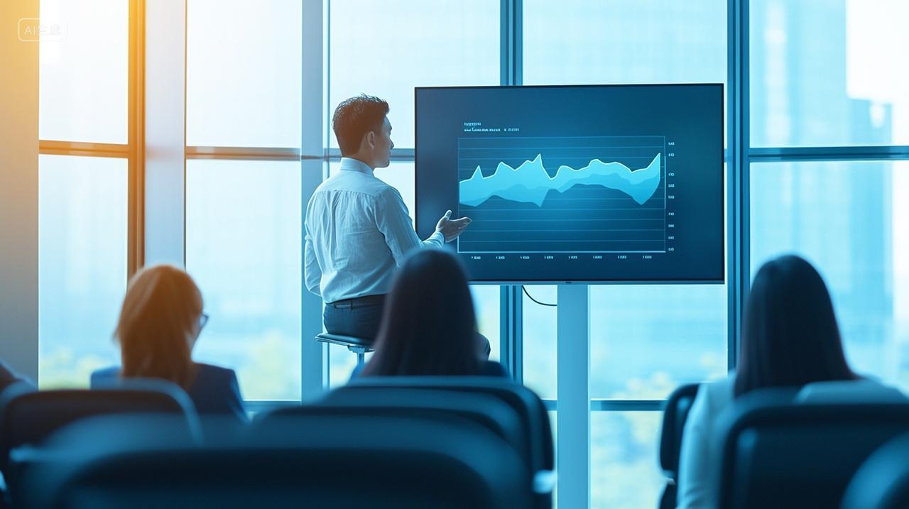 商务男办公室企业培训新员工企业宣传