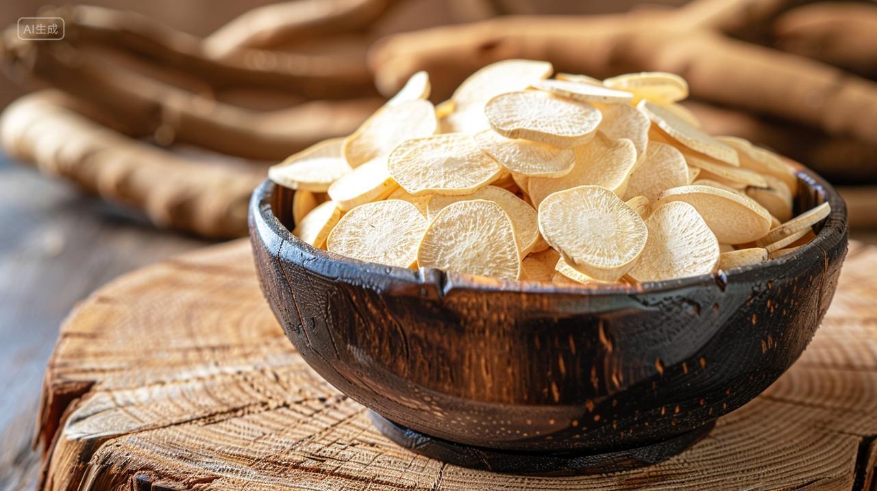 实拍一碗西洋参药材中药