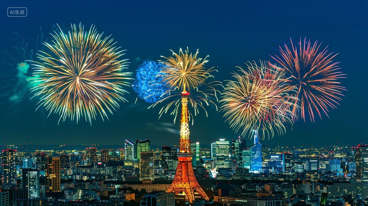 埃菲尔铁塔烟花