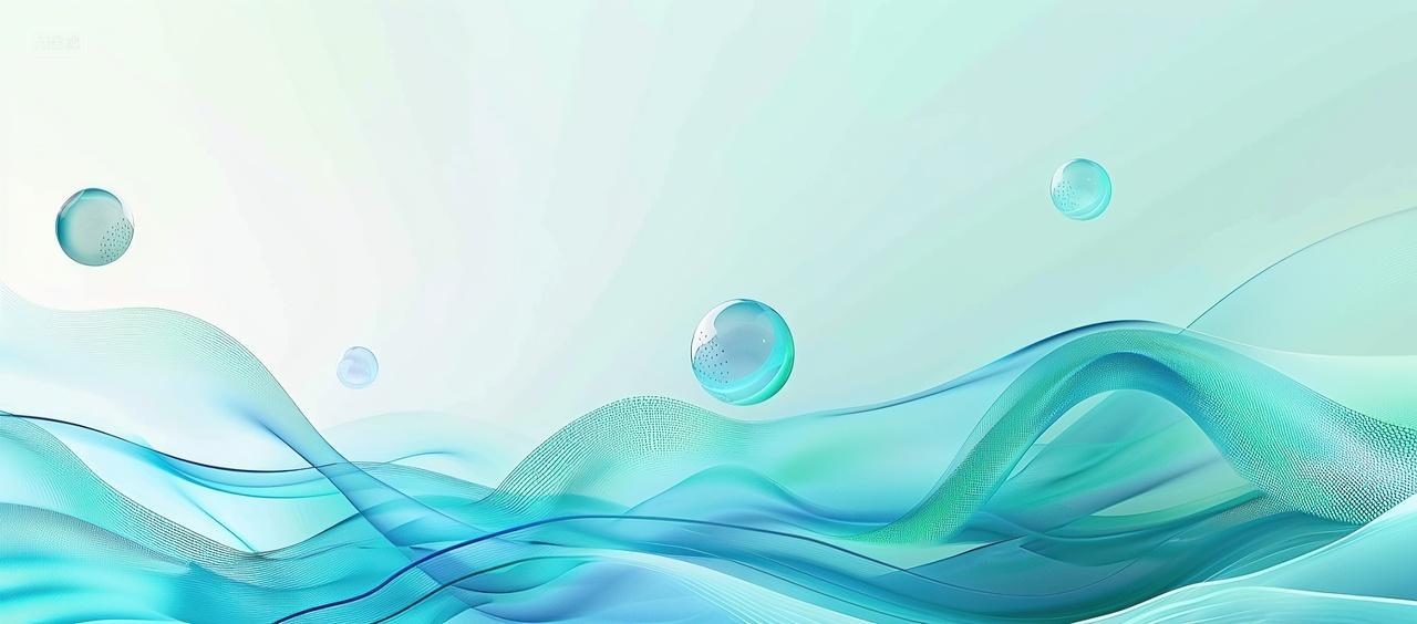 简约唯美小清新线条飘带背景