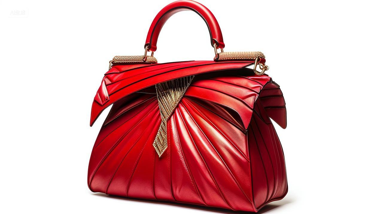 红色女士优雅高贵皮包