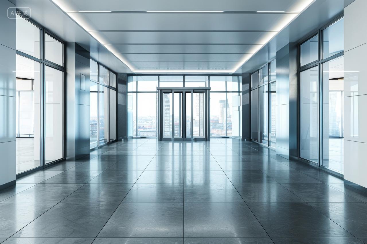 现代都市办公楼走廊