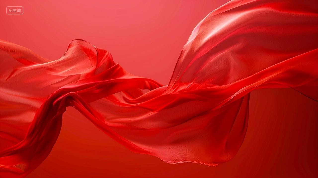 红色背景中国风电商促销红色丝绸背景