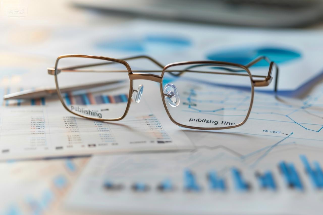 数据分析概念眼镜和数据报表