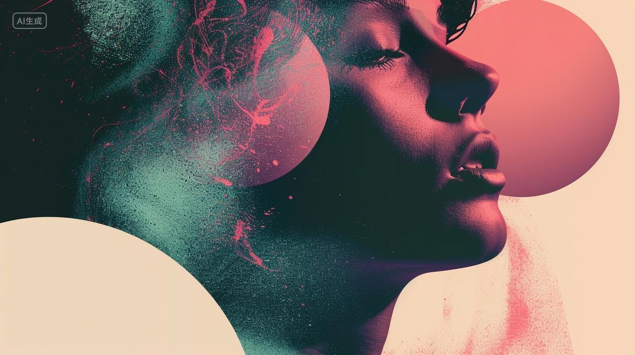 创意女孩美妆丽人背景