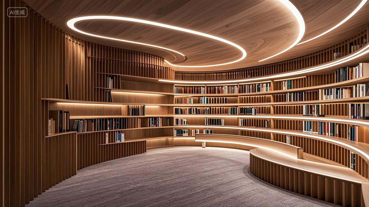 书店图书馆弧形一角世界读书日