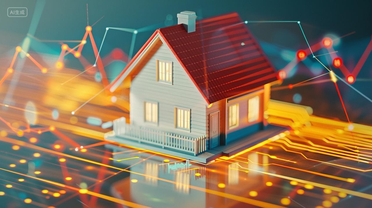 商务金融一座房子房地产宣传