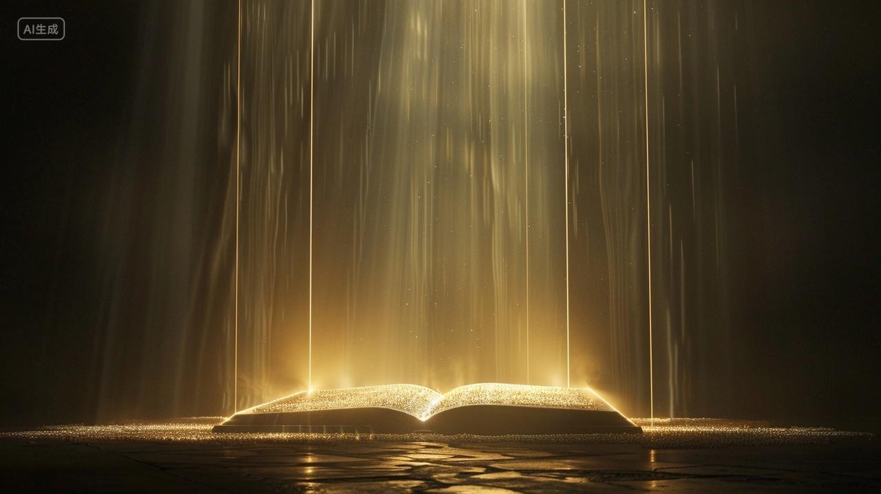 一束光照在一本书上