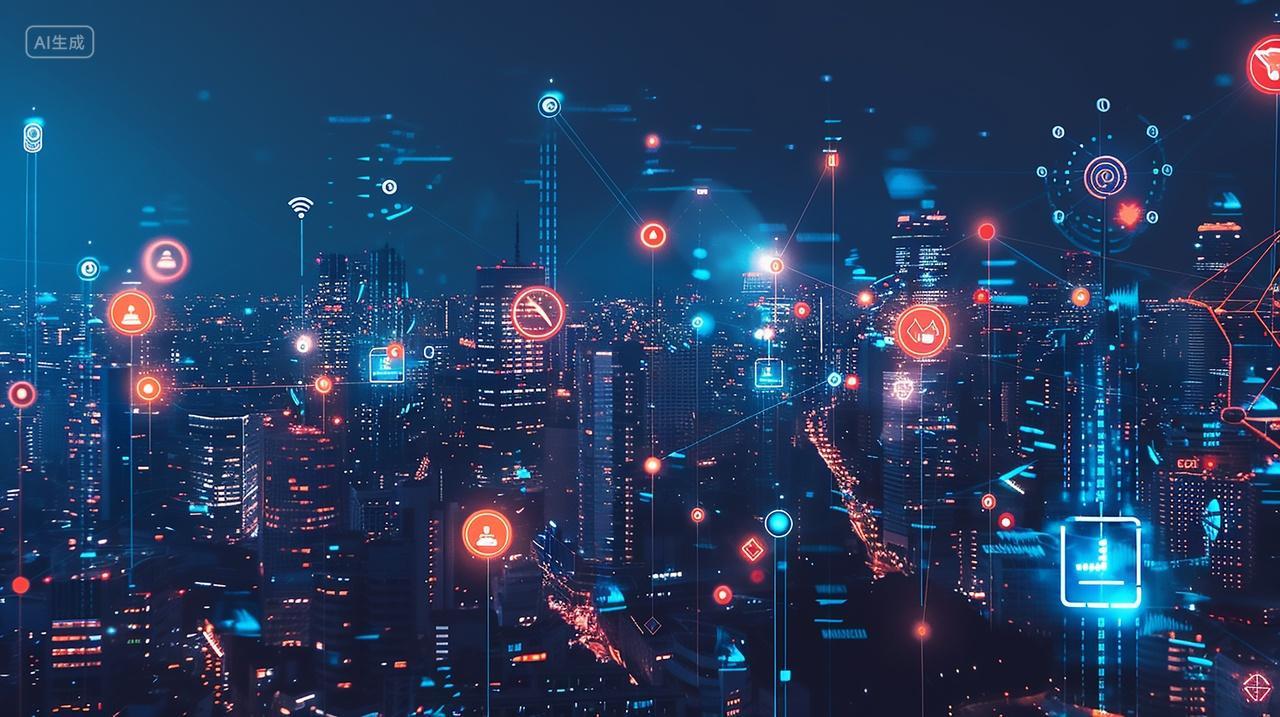 大数据云计算概念智慧科技科技城市