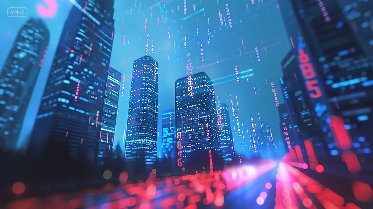 智能未来科技大数据云计算概念城市智能城市