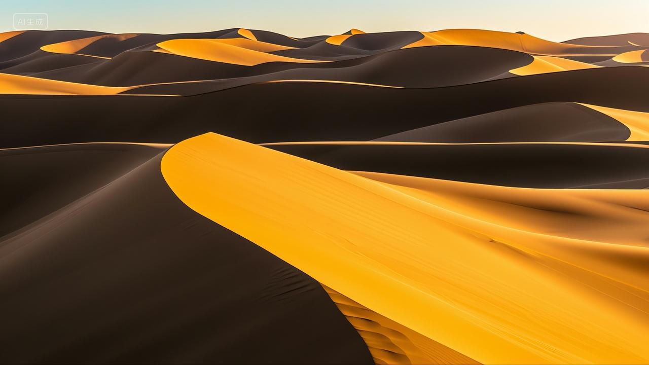 新疆塔克拉玛干沙漠沙丘丝绸之路风景壁纸