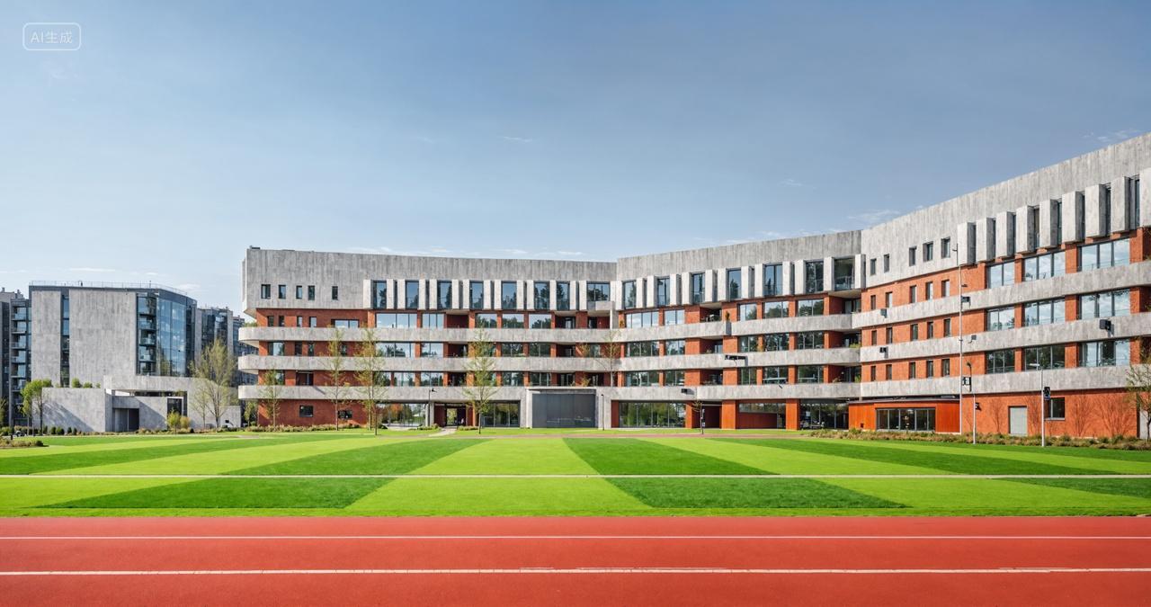 学校操场教学楼开学季毕业季