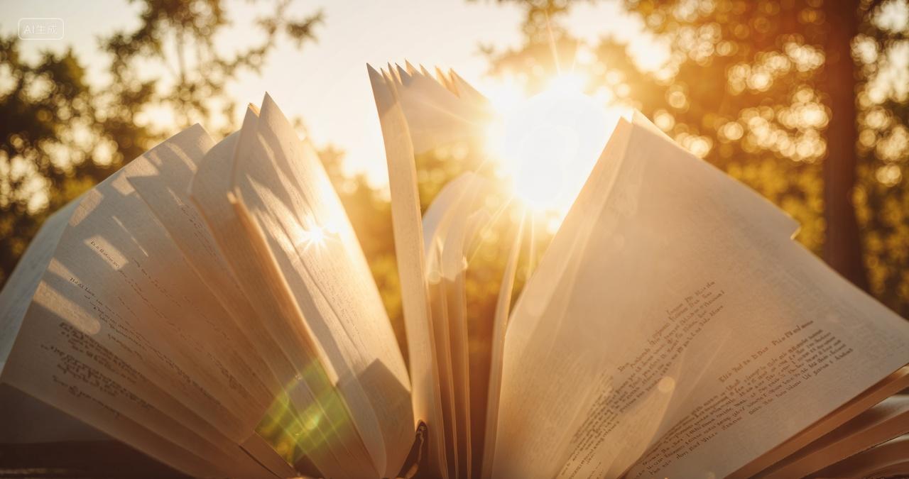 阳光逆光书页读书世界读书日