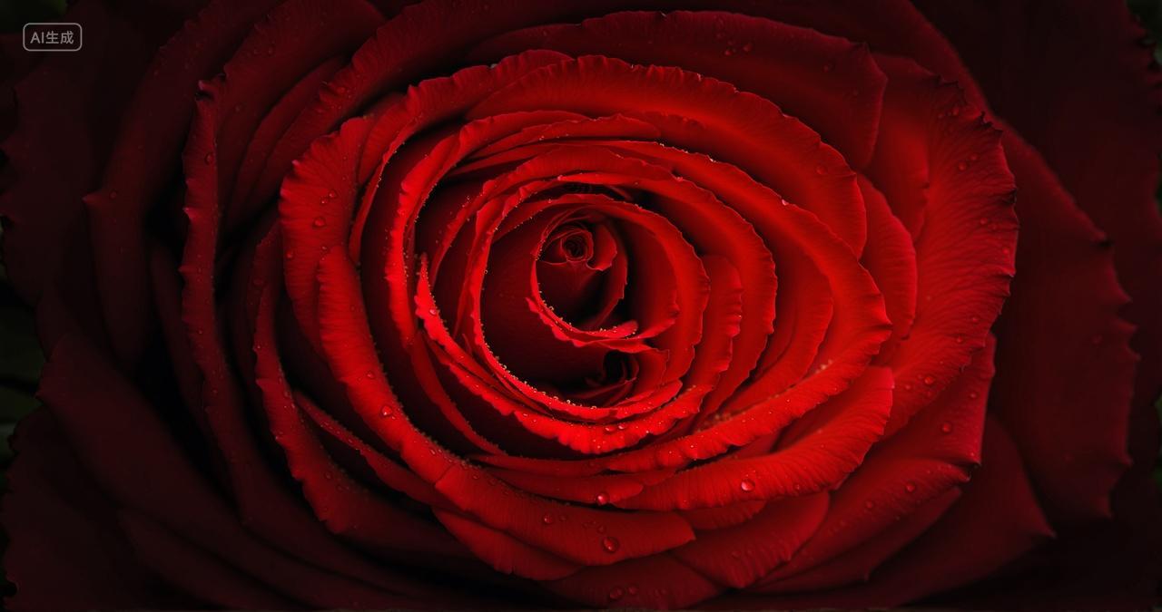 红色玫瑰花特写情人节背景